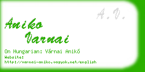 aniko varnai business card